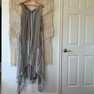 Calypso St. Barth Multicolor Striped Midi Dress